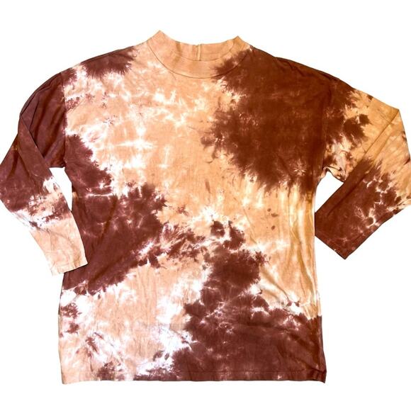 Free People We The Free Women’s Sz M Tie Dye Relaxed Oversized Long Sleeve Tee - Picture 4 of 11